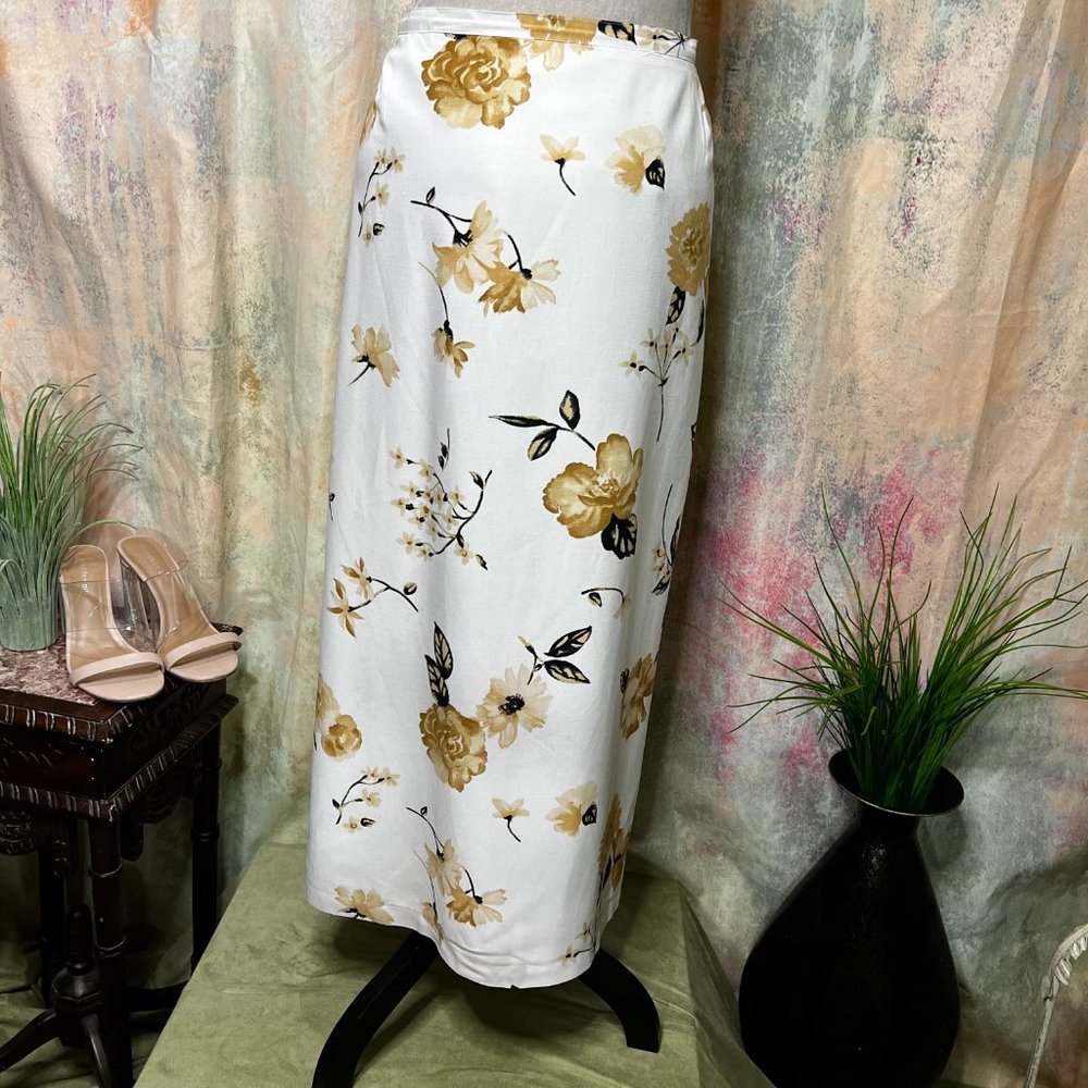 VTG 📌 Michele Boyard Floral Design Maxi Skirt